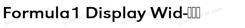 Formula1 Display Wid字体转换